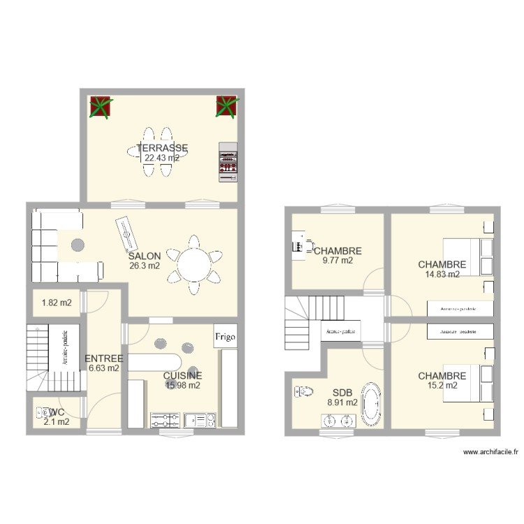 LACOUR. Plan de 0 pièce et 0 m2