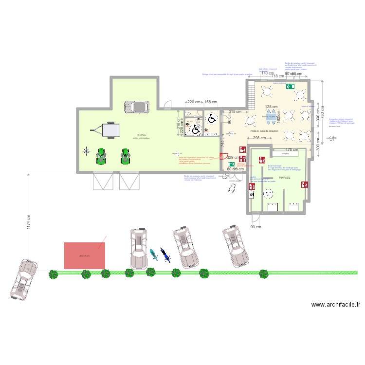 les tadornes antérieur v3. Plan de 9 pièces et 286 m2