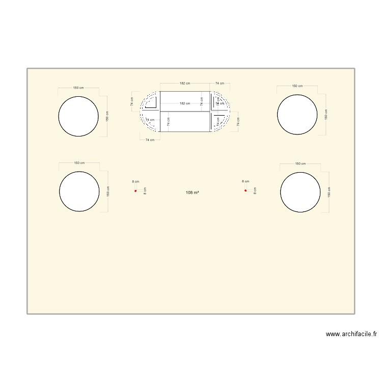 Kurt Staessens. Plan de 1 pièce et 108 m2