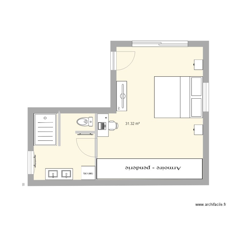 Extension Chambre 1. Plan de 0 pièce et 0 m2