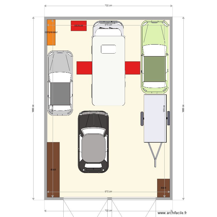 garage. Plan de 0 pièce et 0 m2