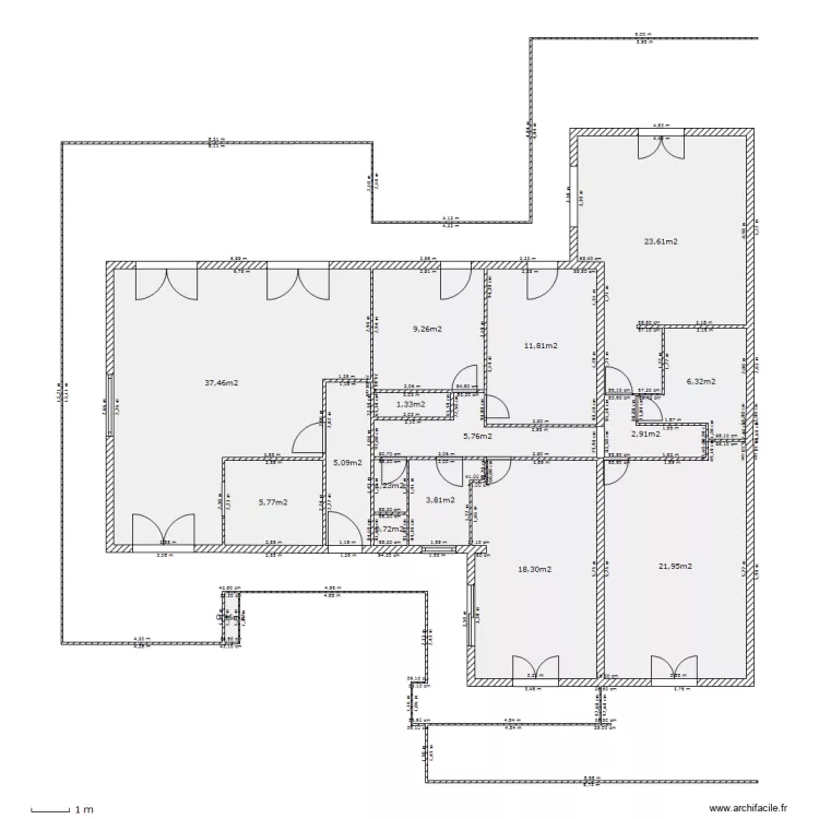 Ranch 243 apres travaux 2014 09. Plan de 