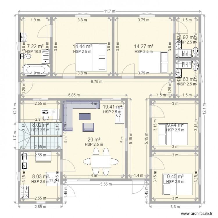 Projet01 DAO KONE. Plan de 0 pièce et 0 m2
