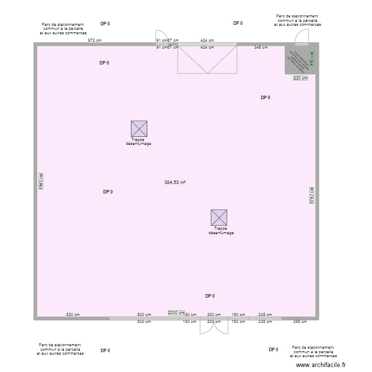 PADD SAINT-VIT AVANT TRAVAUX. Plan de 2 pièces et 389 m2