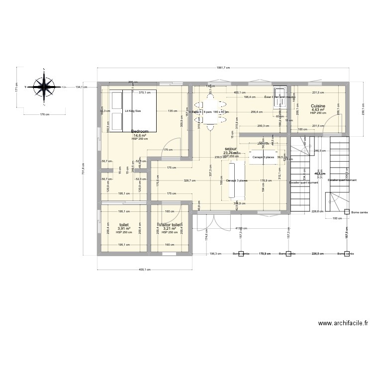 kodio_plan4. Plan de 5 pièces et 50 m2