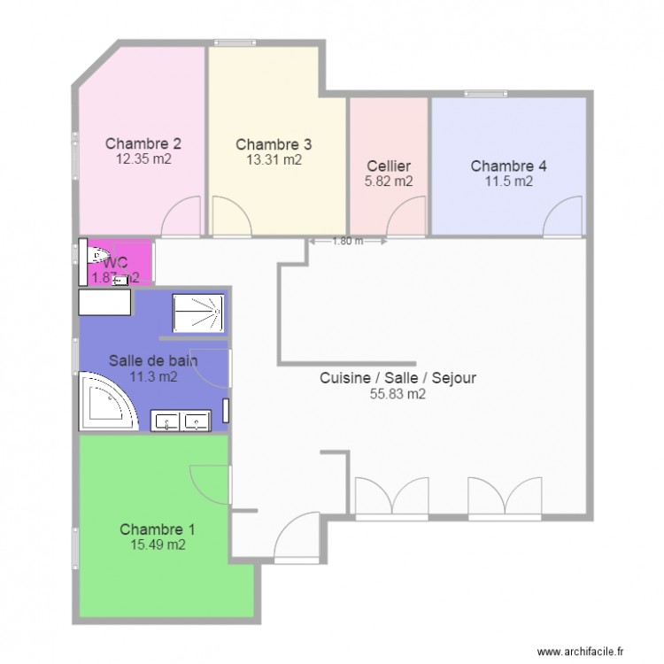 maisonnette vide. Plan de 0 pièce et 0 m2