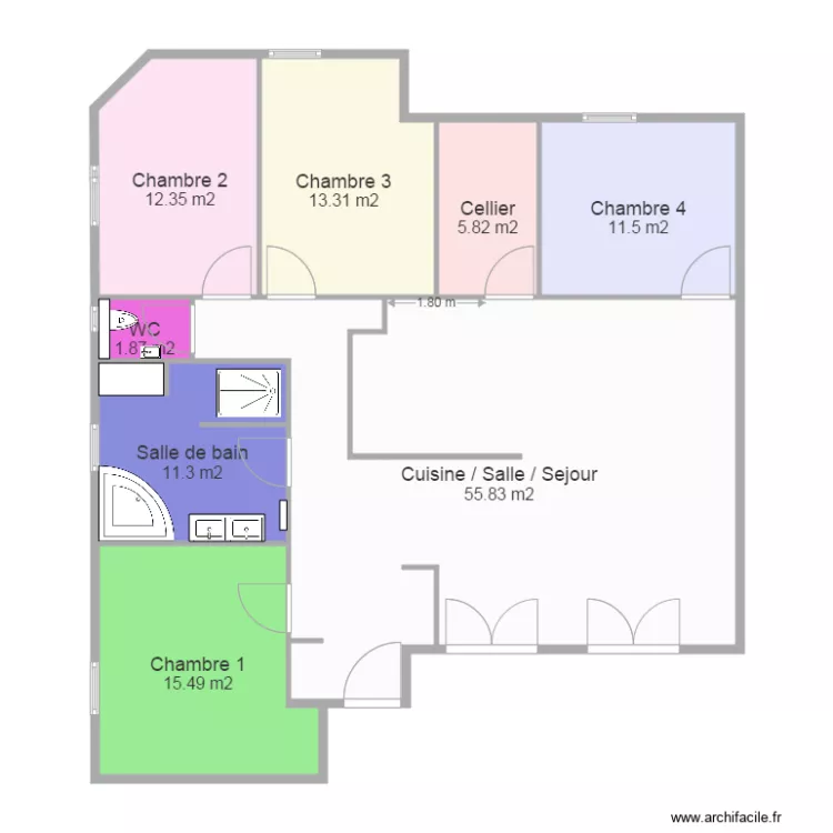 maisonnette vide. Plan de 