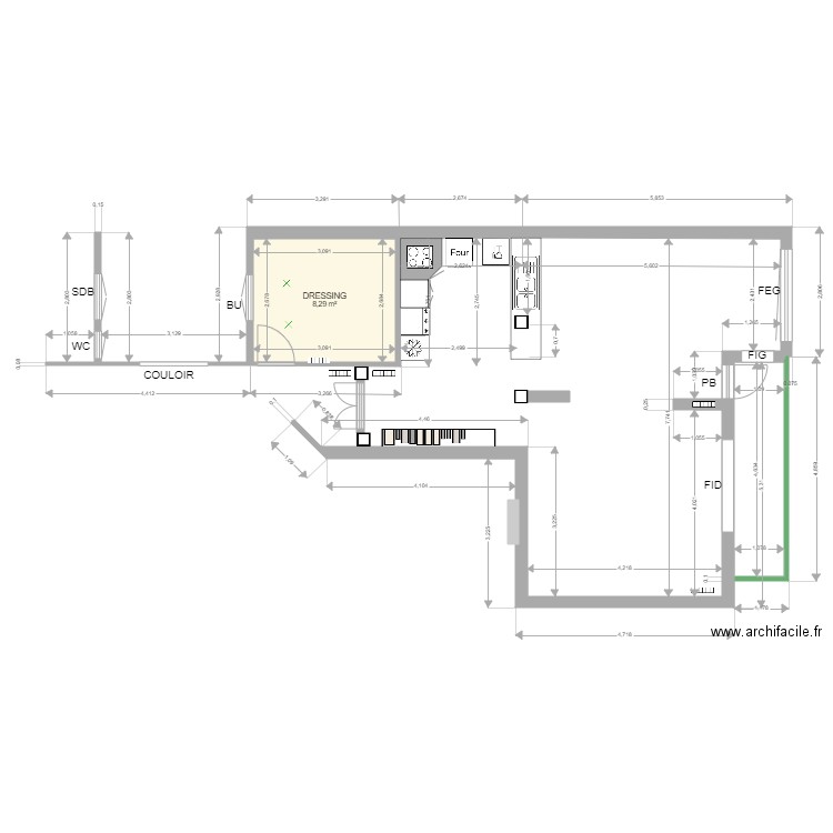 CUISINE  SEJOUR v7 VERS VP . Plan de 0 pièce et 0 m2