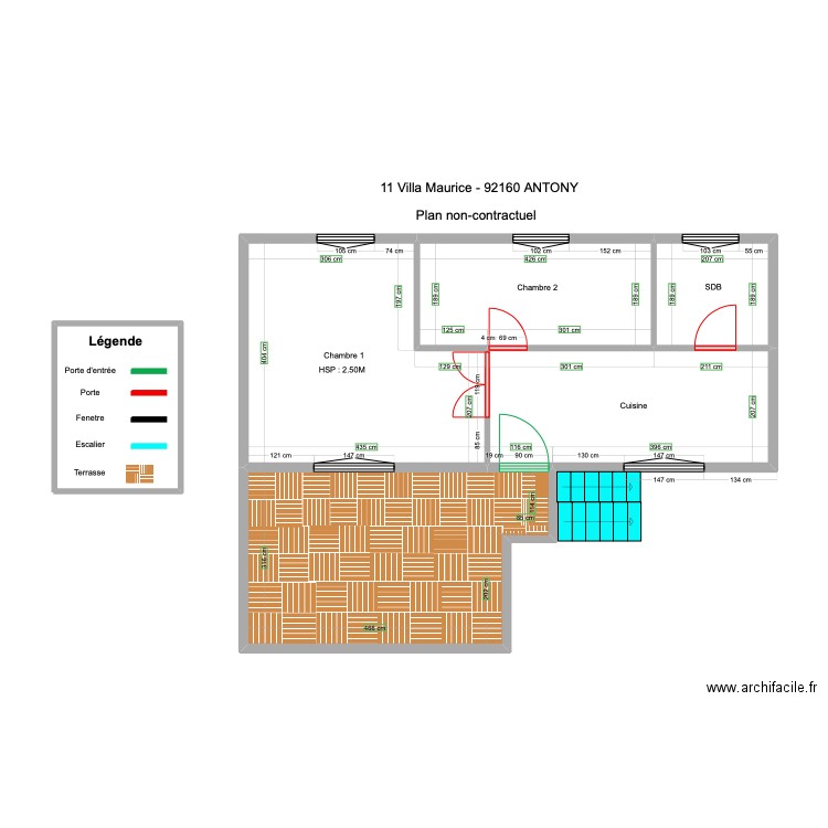 BOUCHET 2. Plan de 5 pièces et 53 m2