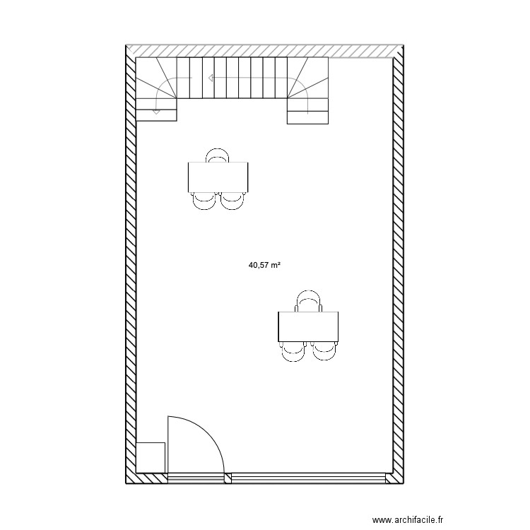 Lorenzo. Plan de 1 pièce et 41 m2