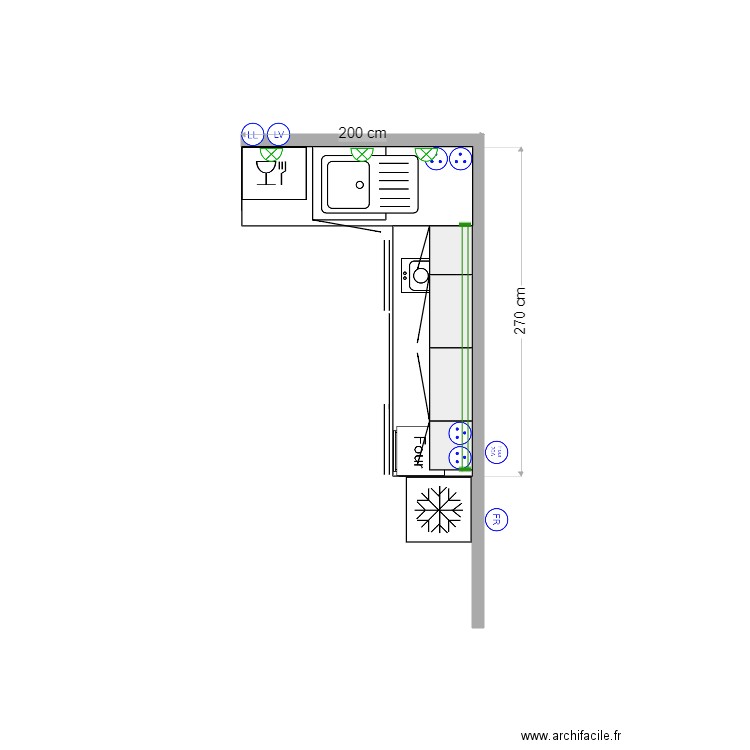 cuisine les issambres 2. Plan de 0 pièce et 0 m2