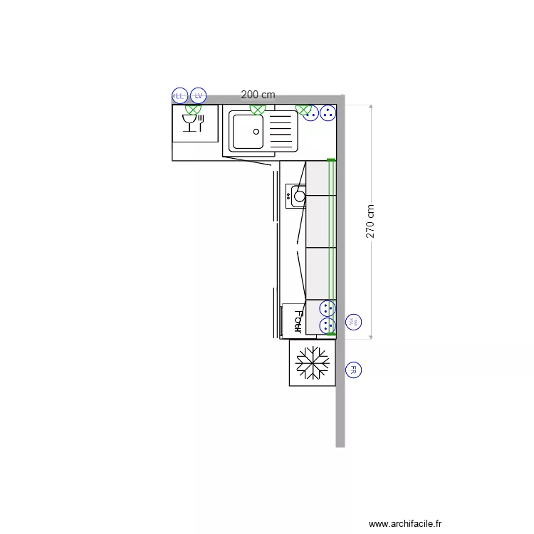 cuisine les issambres 2. Plan de 