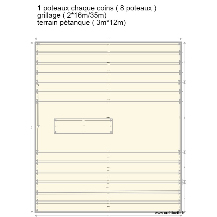 plan vigne et terrain pétanque . Plan de 0 pièce et 0 m2