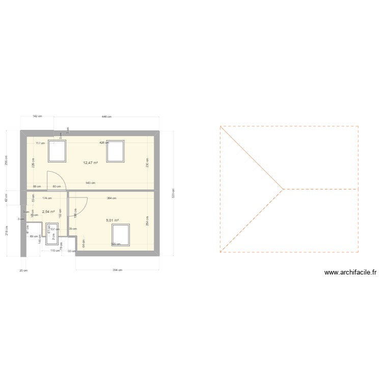 Escalier 90deg. Plan de 0 pièce et 0 m2