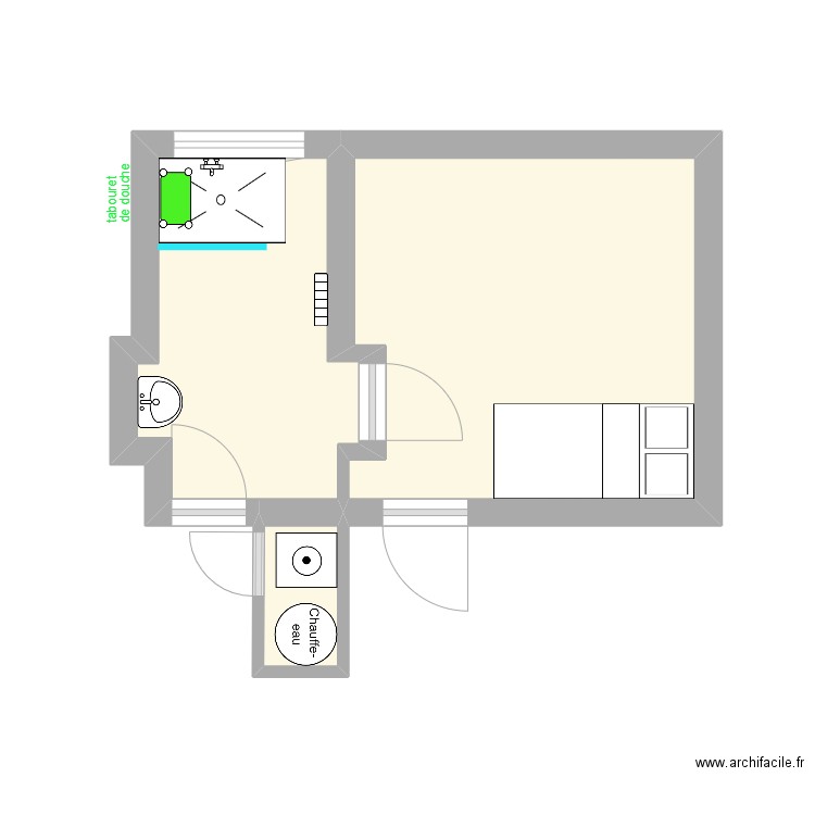 HARMAND PROJET. Plan de 3 pièces et 16 m2