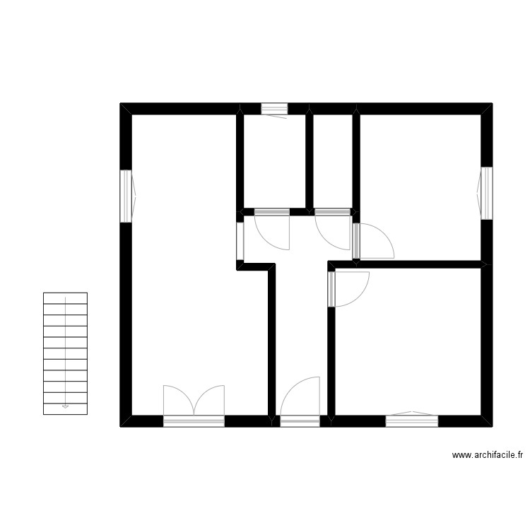 MIGLIORELLI R+1. Plan de 6 pièces et 53 m2