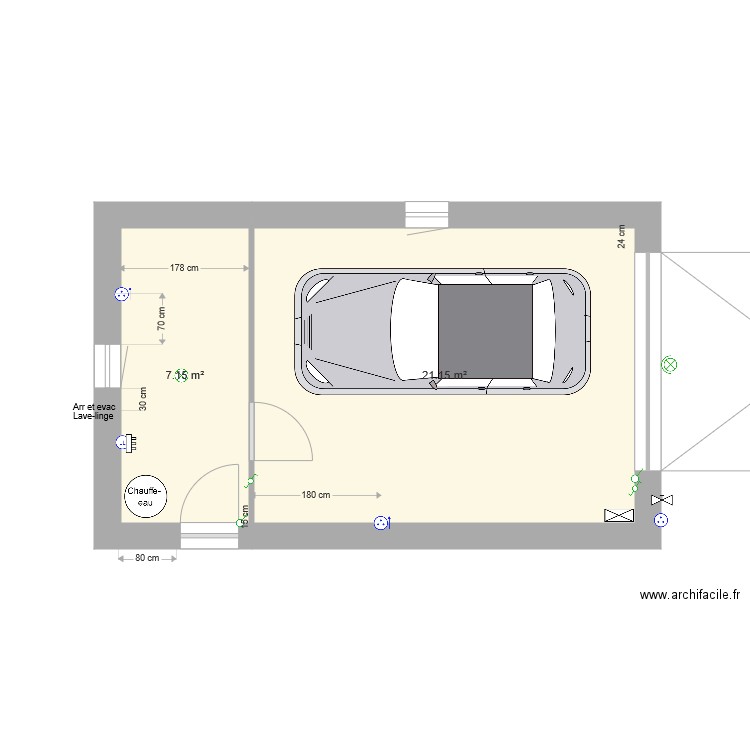 Cellier et Garage vf2. Plan de 0 pièce et 0 m2
