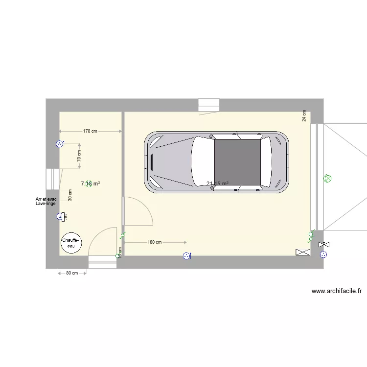 Cellier et Garage vf2. Plan de 