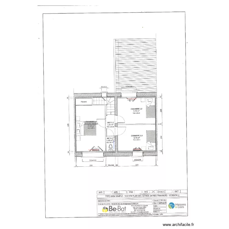LENS 49 TYPE AAM simple etage. Plan de 