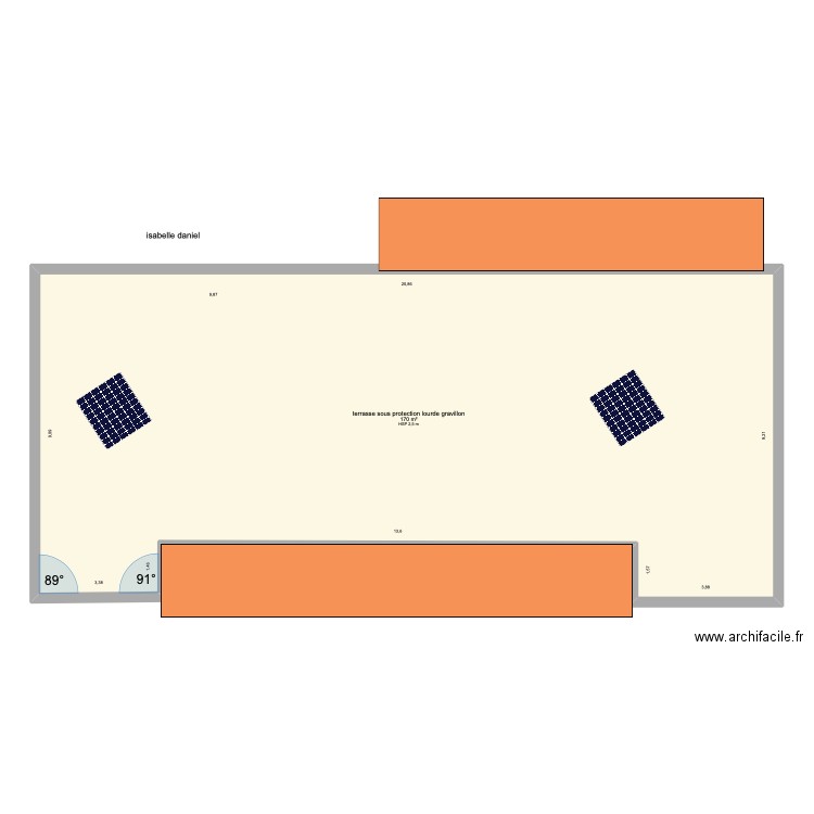 isabelle daniel . Plan de 1 pièce et 170 m2