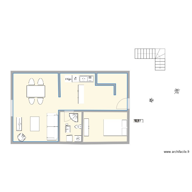 projet appartement. Plan de 0 pièce et 0 m2