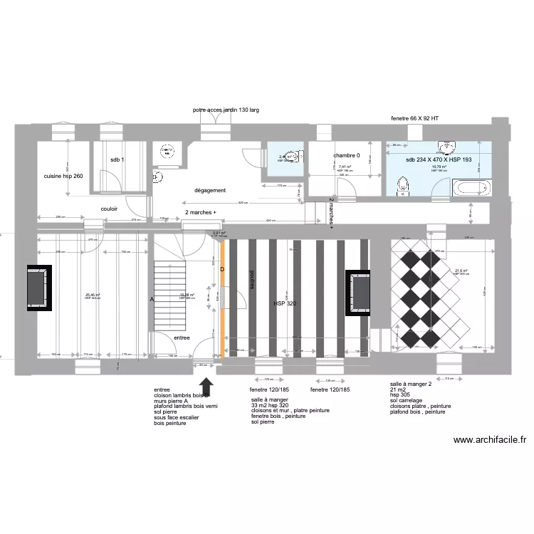 ENTREE PLOUEC DU TRIEUX . Plan de 
