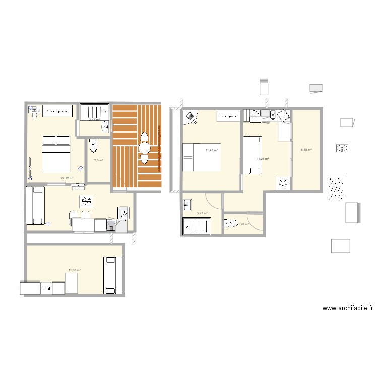 BUNGALOW. Plan de 0 pièce et 0 m2