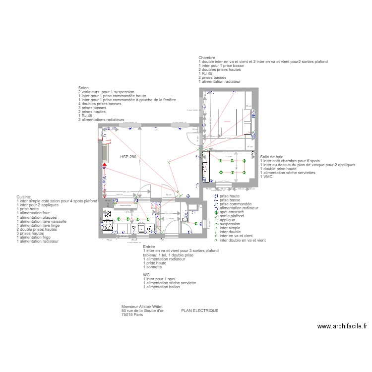 PLAN ALISTAIR  26 juin ELECTRICITE. Plan de 0 pièce et 0 m2