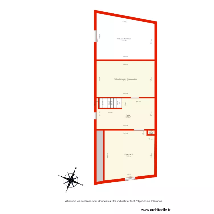 BI 4118 2&eacute;m&eacute; &eacute;tage c&ocirc;t&eacute;. Plan de 