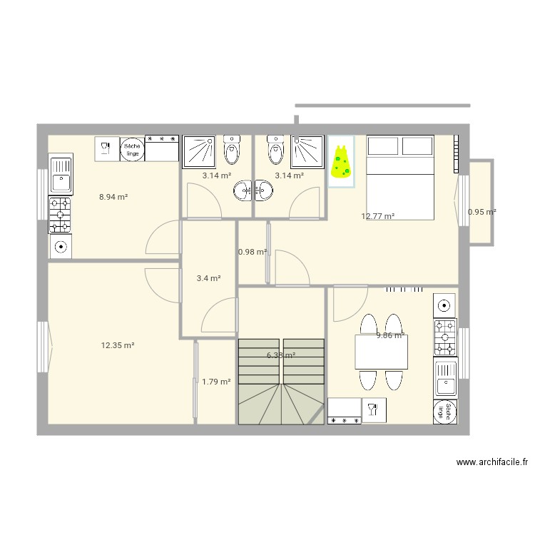 Rdc ris 1. Plan de 0 pièce et 0 m2