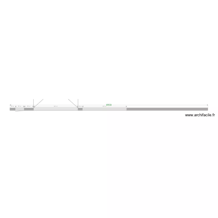 Fa&ccedil;ade Nord. Plan de 