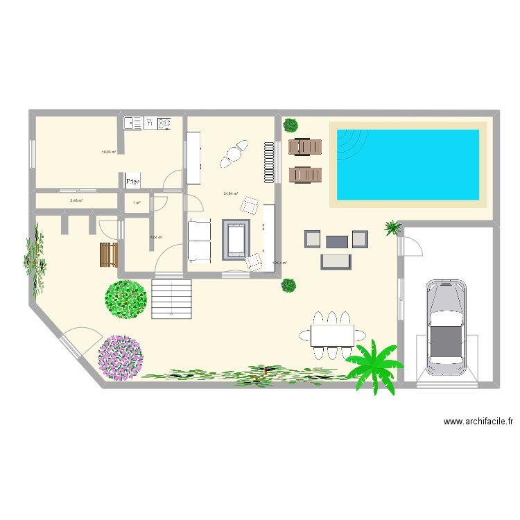 saint Maur. Plan de 6 pièces et 179 m2