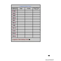Tableau longueurs Liaison frigo La M&eacute;tare 
