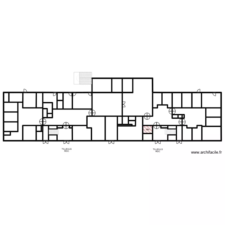 TILLEULS RDC avant travaux. Plan de 