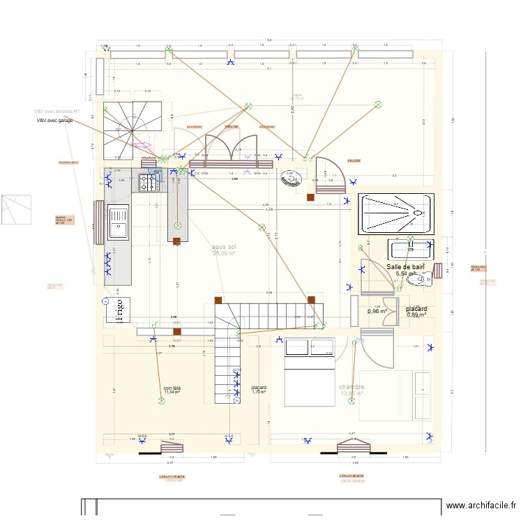 maison 3 mares 2025 plus petite. Plan de 24 pièces et 207 m2