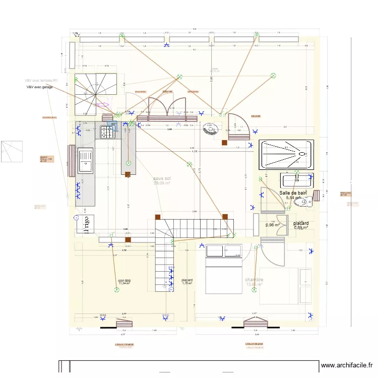 maison 3 mares 2025 plus petite. Plan de 24 pièces et 207 m²
