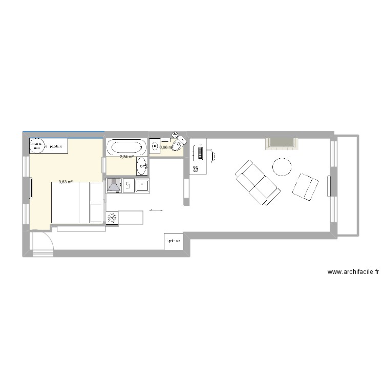 Appart prévu v4. Plan de 0 pièce et 0 m2