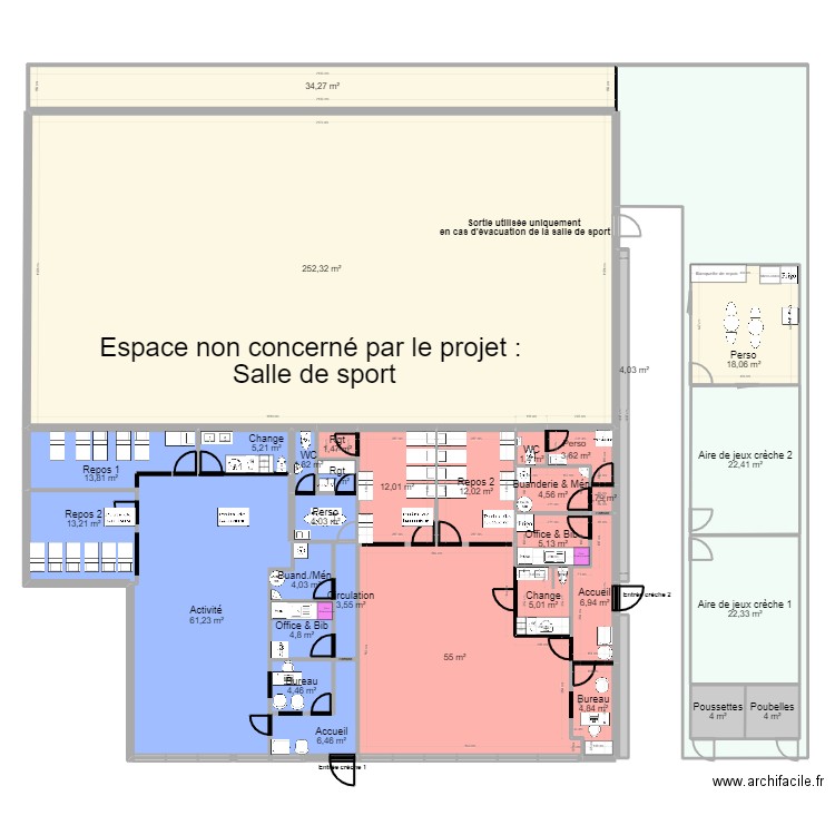Lavoisier Mennecy Projet PMI 270223 PST. Plan de 34 pièces et 725 m2