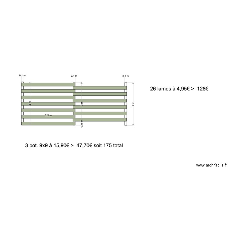 Coupe Vue et vent. Plan de 0 pièce et 0 m2