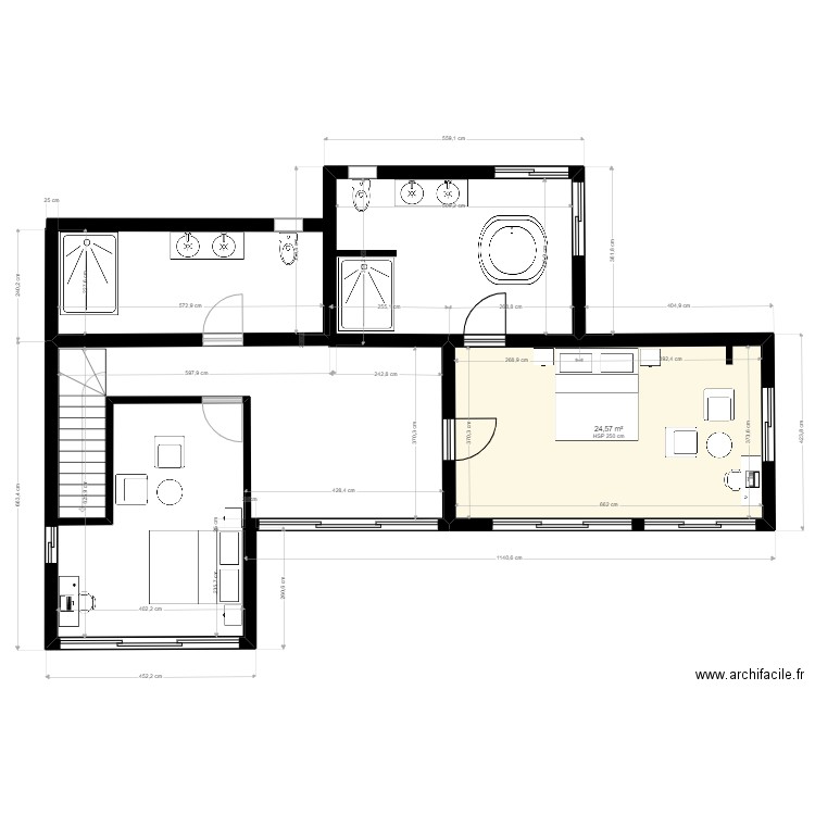 farihy NEW option. Plan de 4 pièces et 89 m2