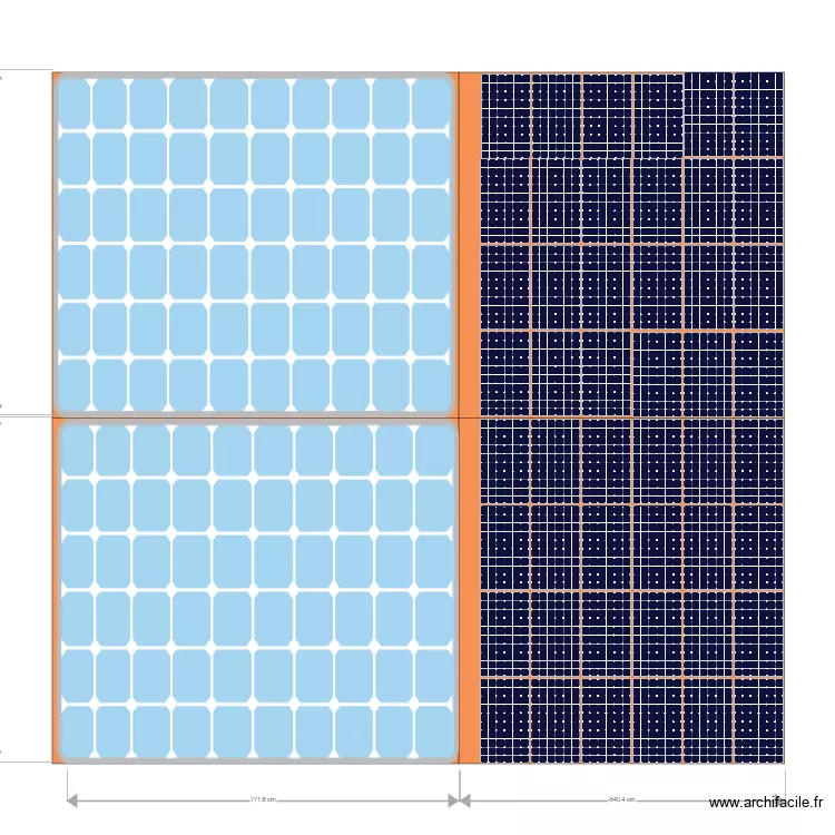 projet photovotaique. Plan de 