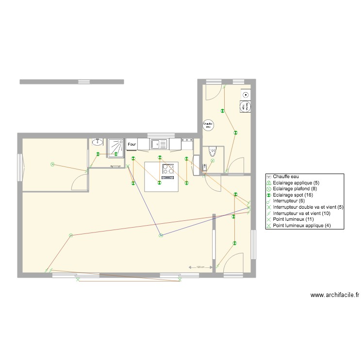 Plan Maison RDC Eclairage. Plan de 0 pièce et 0 m2