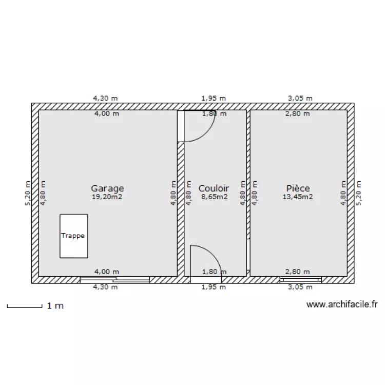 Garage PFL avant. Plan de 
