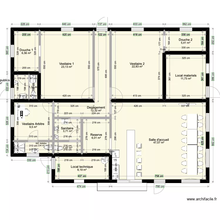 plan vestiaire foot asp. Plan de 