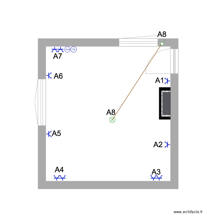 Salon. Plan de 0 pièce et 0 m2