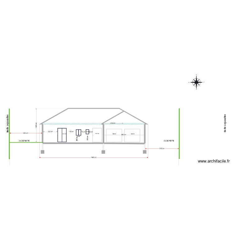 PLAN DE COUPE PENTE TERRAIN. Plan de 