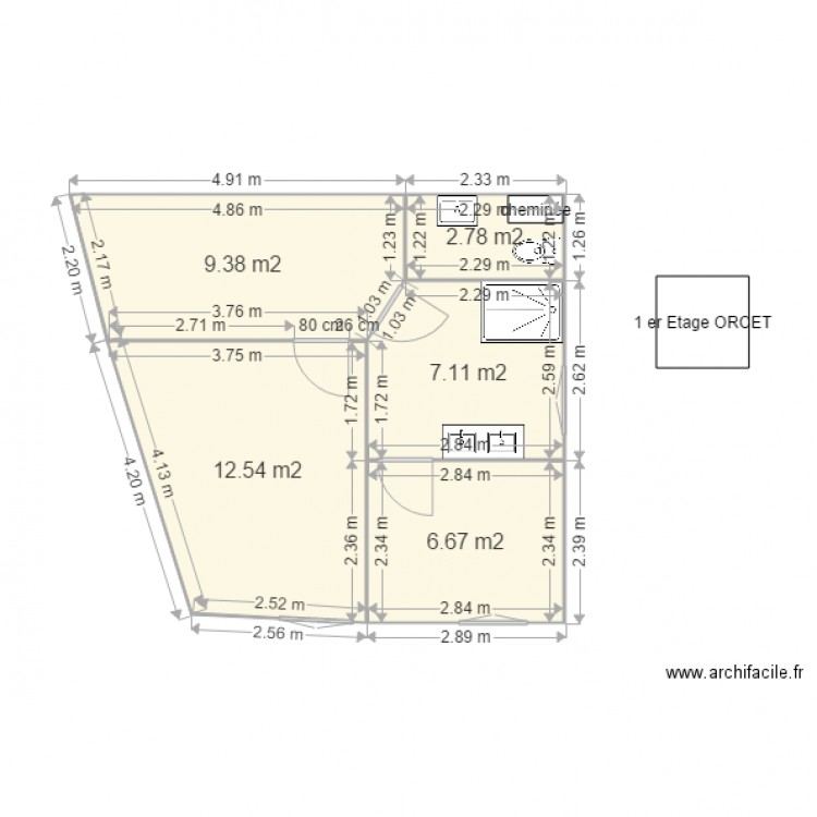 plan orcet 2. Plan de 0 pièce et 0 m2