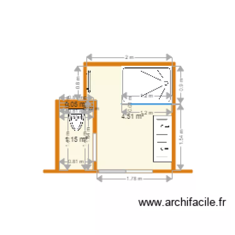 CHRISTINE  MATHIEU SALLE DE BAIN. Plan de 