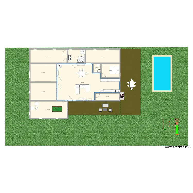 Plan Maison futur. Plan de 10 pièces et 195 m2