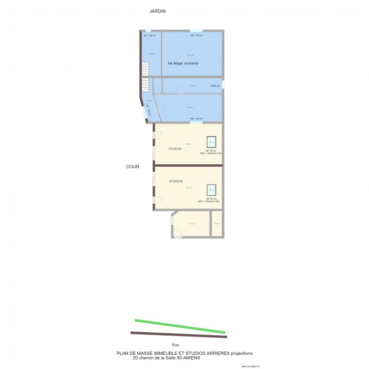 NIVEAU 2 PLAN DE MASSE OUVERTURES. Plan de 0 pièce et 0 m2